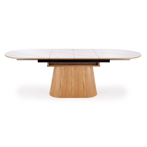 Sirius bővíthető étkezőasztal fehér márvány / natúr 160-240 cm
