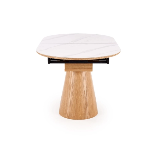 Sirius bővíthető étkezőasztal fehér márvány / natúr 160-240 cm