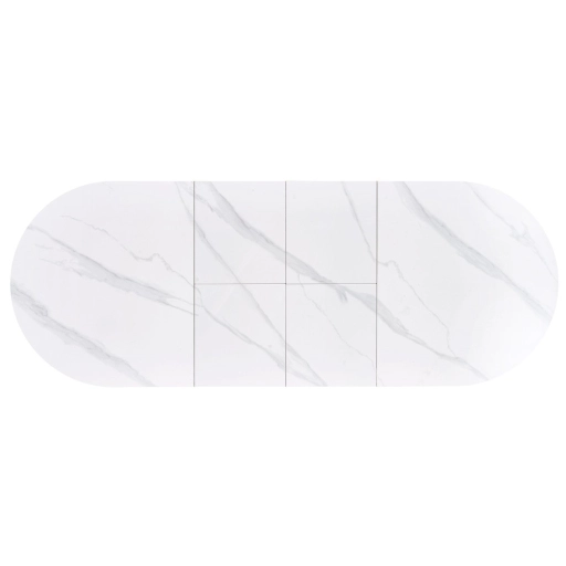 Sirius bővíthető étkezőasztal fehér márvány / natúr 160-240 cm