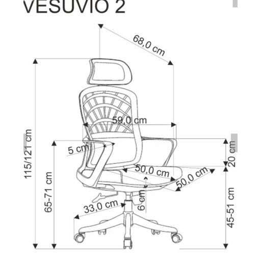 Vesuvio 2 forgószék türkiz/fehér