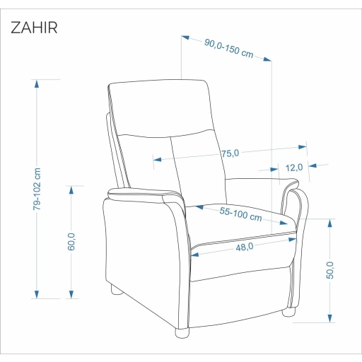 Zahir dönthető fotel bézs