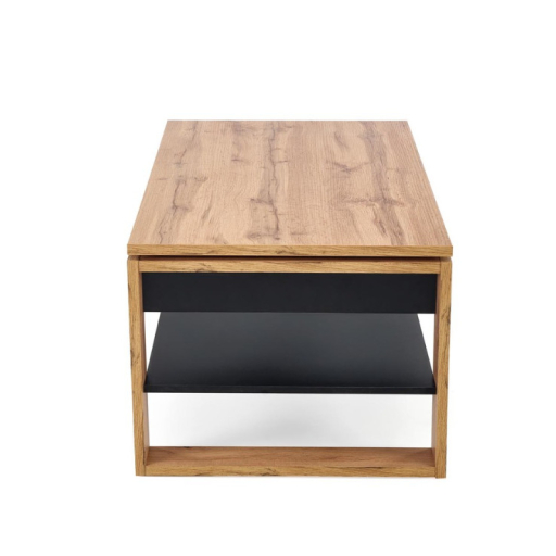 Betty emelőlapos dohányzóasztal kézműves tölgy/fekete