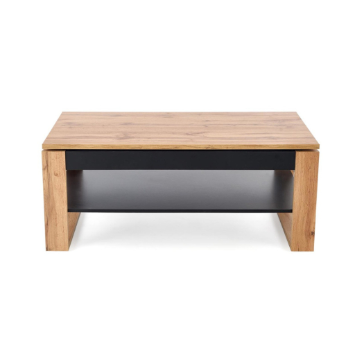 Betty emelőlapos dohányzóasztal kézműves tölgy/fekete