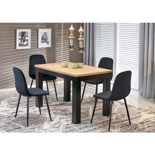 Gizmo bővíthető étkezőasztal 120-160cm tölgy/fekete