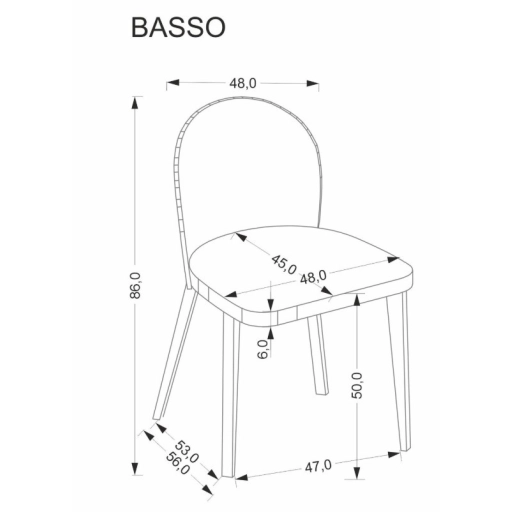 Basso szék méztölgy / bézs