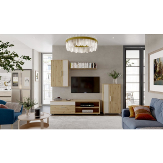 Benson 4 részes nappali szett kézműves tölgy, kasmír