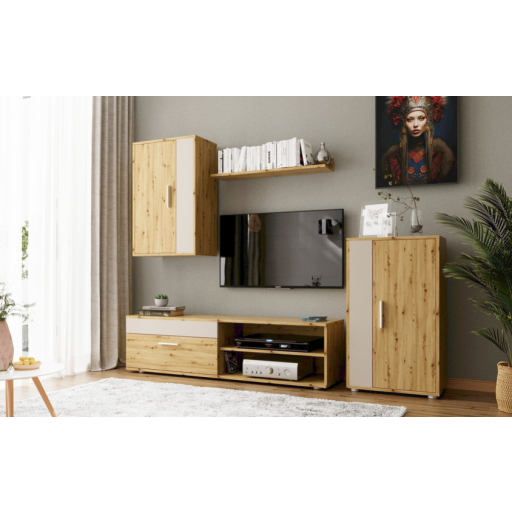 Benson 4 részes nappali szett kézműves tölgy, kasmír