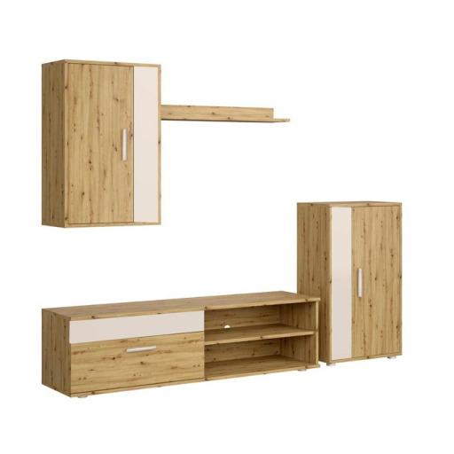 Benson 4 részes nappali szett kézműves tölgy, kasmír