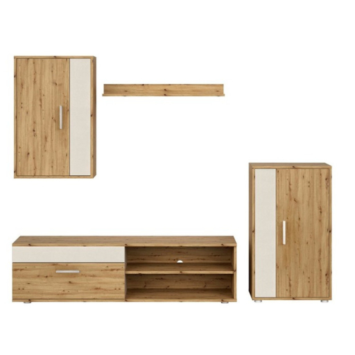 Benson 4 részes nappali szett kézműves tölgy, kasmír