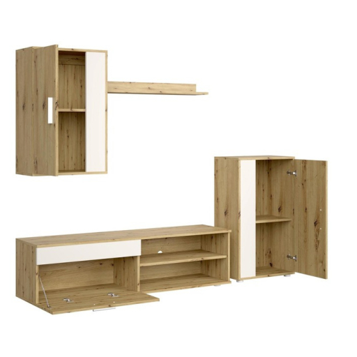 Benson 4 részes nappali szett kézműves tölgy, kasmír