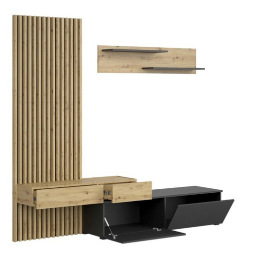 CAMINO szett kézműves tölgy, fekete