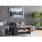 Murcia dohányzóasztal kézműves tölgy / fekete