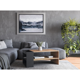 Murcia dohányzóasztal kézműves tölgy / fekete Murcia dohányzóasztal kézműves tölgy / fekete