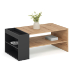 Murcia dohányzóasztal kézműves tölgy / fekete