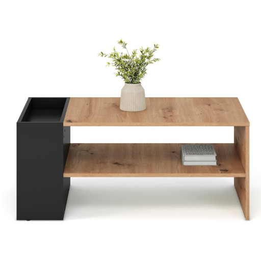 Murcia dohányzóasztal kézműves tölgy / fekete