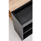 Murcia dohányzóasztal kézműves tölgy / fekete