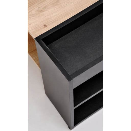 Murcia dohányzóasztal kézműves tölgy / fekete