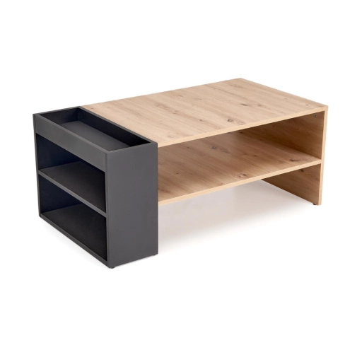 Murcia dohányzóasztal kézműves tölgy / fekete