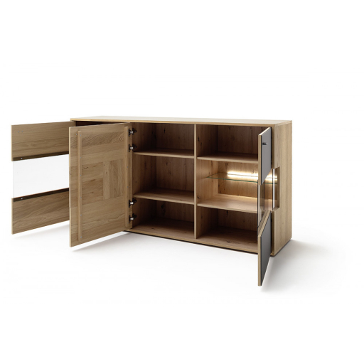 Valencia komód tölgy, antracit 184 cm