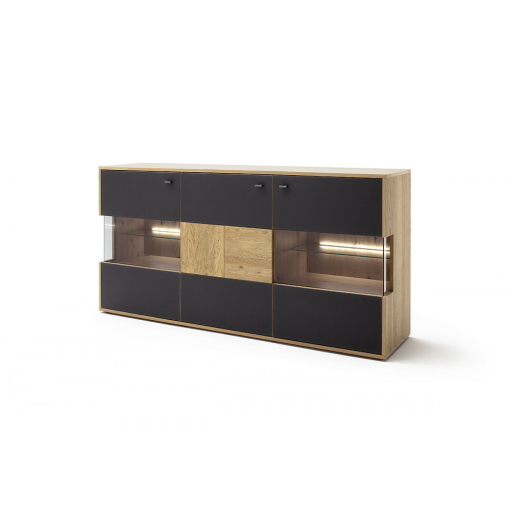 Valencia komód tölgy, antracit 184 cm