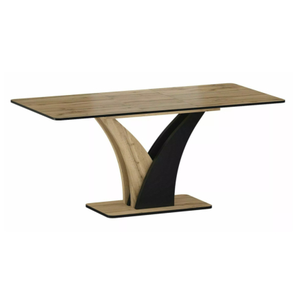 Vento bővíthető étkezőasztal tölgy/fekete 120-160 cm