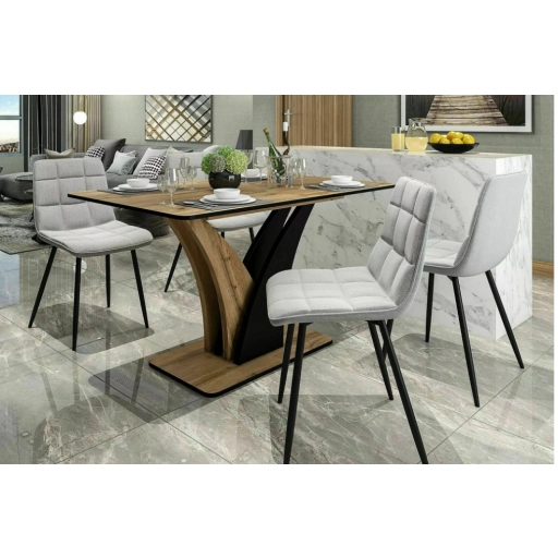 Vento bővíthető étkezőasztal tölgy/fekete 120-160 cm