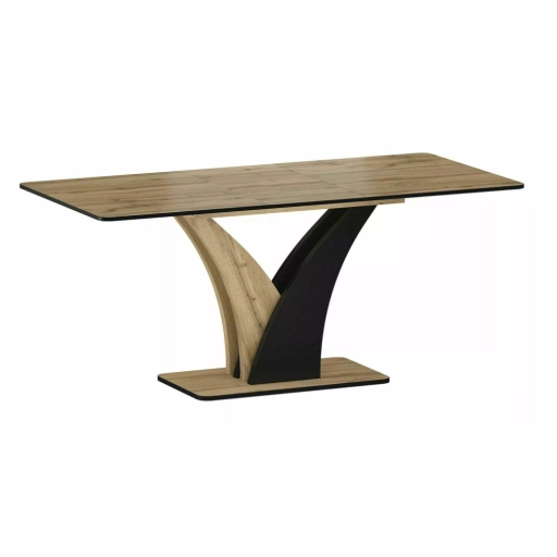 Vento bővíthető étkezőasztal tölgy/fekete 120-160 cm