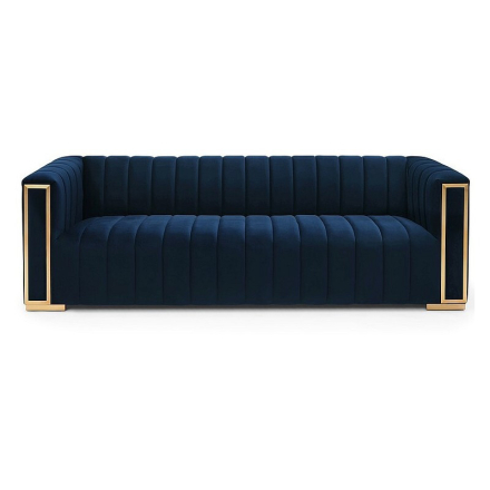 Vogue Velvet 3 személyes kanapé kék