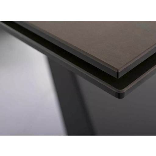 Westin bővíthető étkezőasztal kerámia matt barna 160-240cm