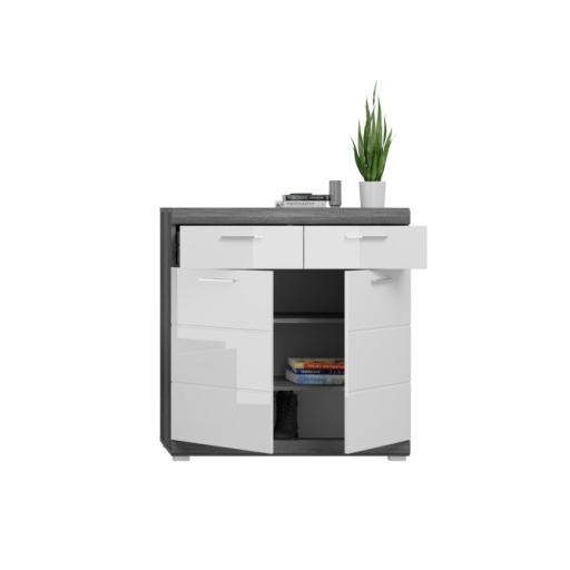 Scout cipősszekrény fehér magasfényű 