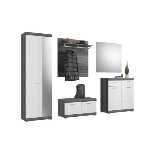 Scout cipősszekrény fehér magasfényű 