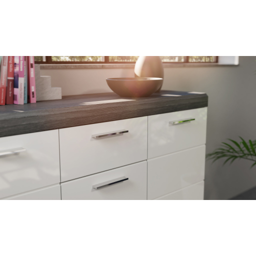 Scout 2 ajtós komód fehér magasfényű 60 cm