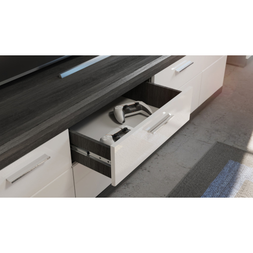 Scout 2 ajtós komód fehér magasfényű 60 cm