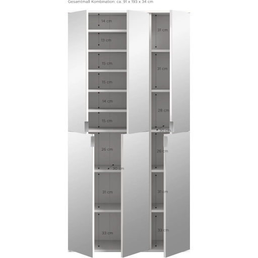 Project X1 kombinált tükrös szekrény