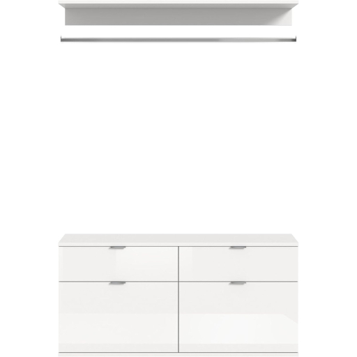 Project X  széles 2 ajtós komód fali polccal és akasztóval