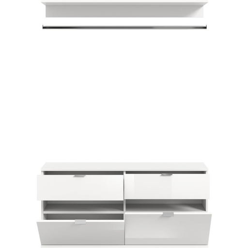 Project X  széles 2 ajtós komód fali polccal és akasztóval