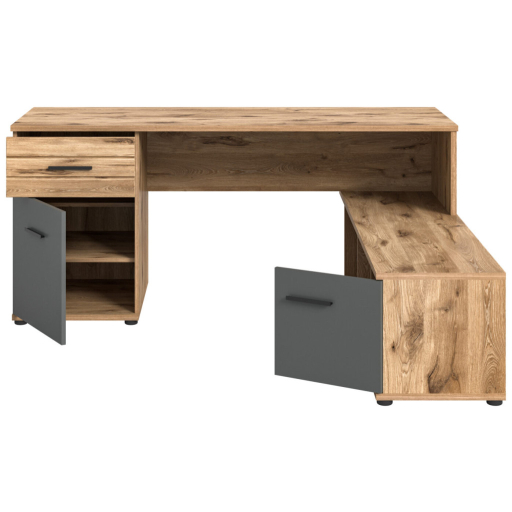 Mason sarok íróasztal nox tölgy - bazaltszürke