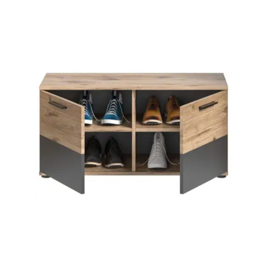 Mason cipőtároló pad nox tölgy - bazaltszürke