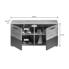 Mason cipőtároló pad nox tölgy - bazaltszürke