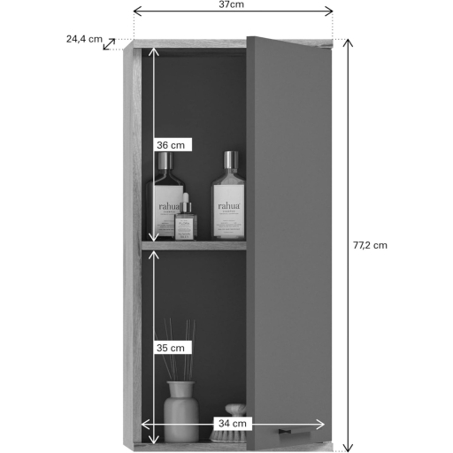 Mason fali fürdőszobaszekrény