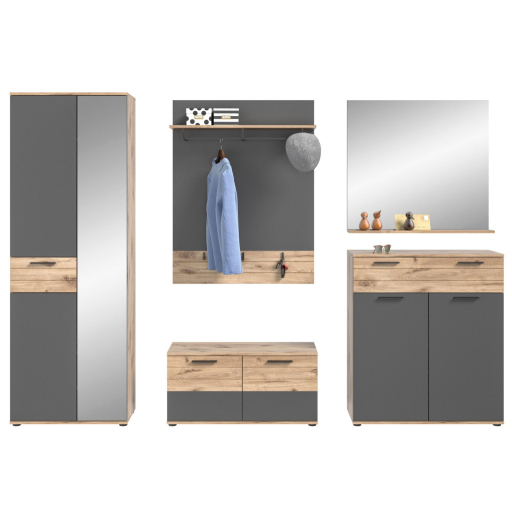 Mason gardróbbútor szett nox tölgy/bazaltszürke