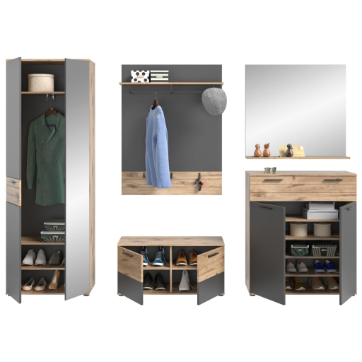 Mason gardróbbútor szett nox tölgy/bazaltszürke