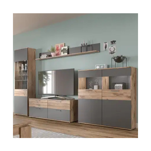 Mason alacsony tálalószekrény nox tölgy - bazaltszürke