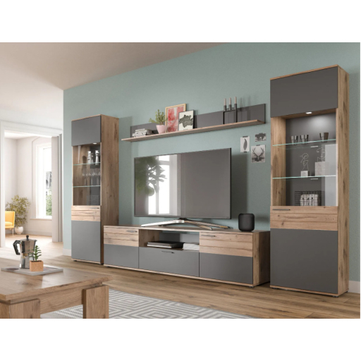 Mason Tv-szekrény nox tölgy - bazaltszürke