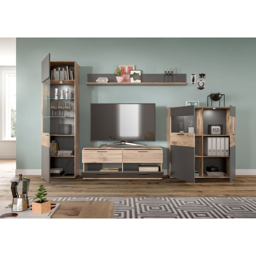 Mason 1 nappali bútorszett nox tölgy/bazaltszürke