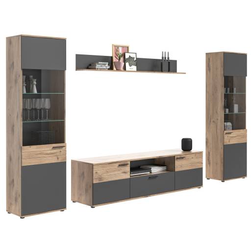 Mason 2 nappali bútorszett nox tölgy/bazaltszürke