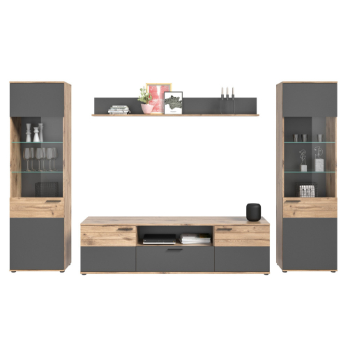 Mason 2 nappali bútorszett nox tölgy/bazaltszürke