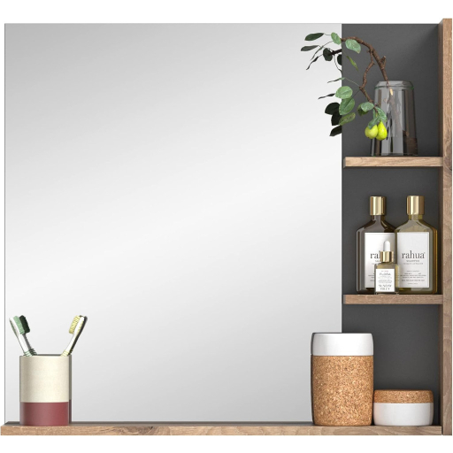 Mason fali tükör polcokkal