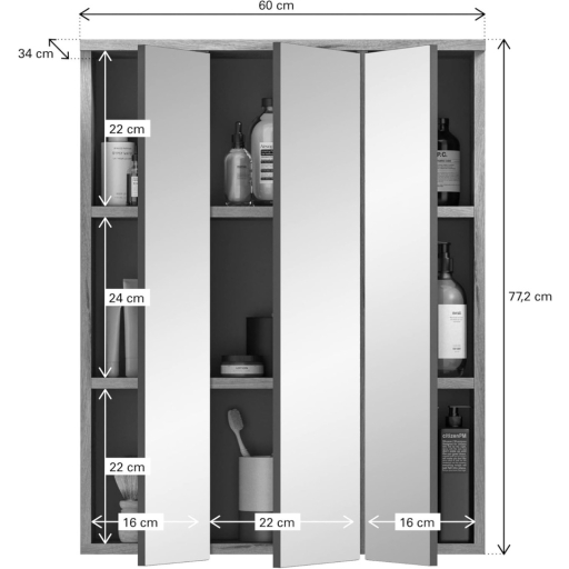 Mason tükrös faliszekrény