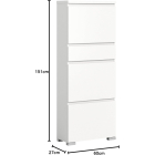 Shoelove 3 ajtós és 1 fiókos cipősszekrény